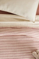 CHILDREN'S STRIPED MUSLIN BEDSPREAD