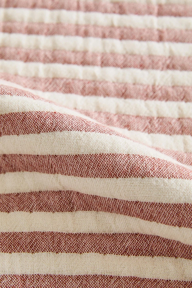 CHILDREN'S STRIPED MUSLIN BEDSPREAD