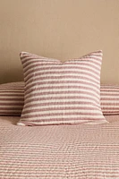 CHILDREN'S STRIPED MUSLIN THROW PILLOW COVER