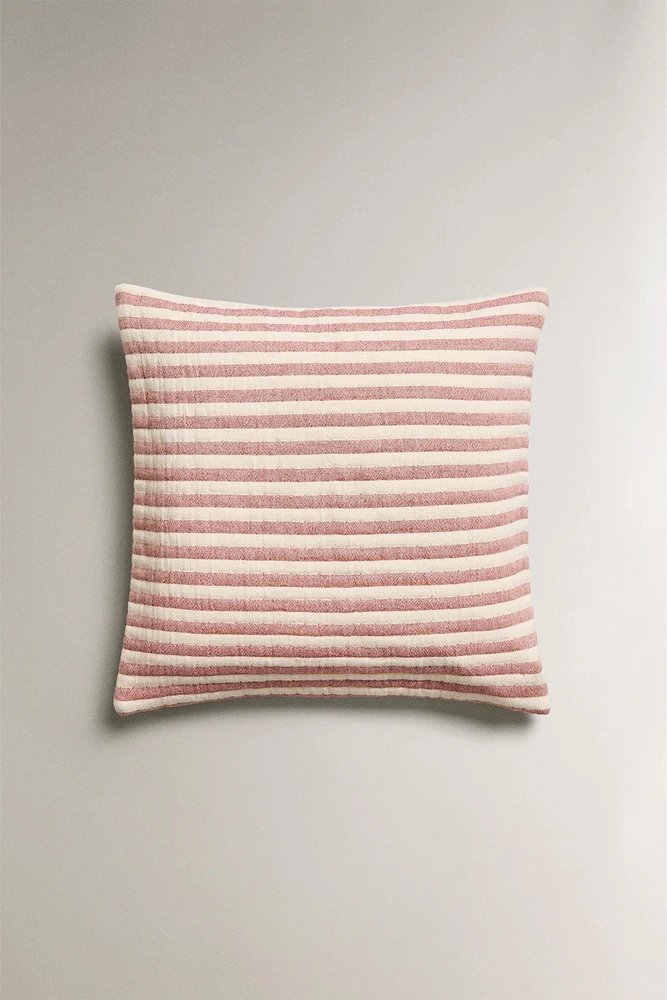 CHILDREN'S STRIPED MUSLIN THROW PILLOW COVER