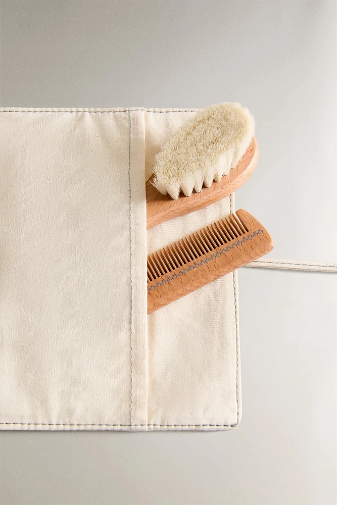 ENSEMBLE BROSSE PEIGNE PETIT CANARD