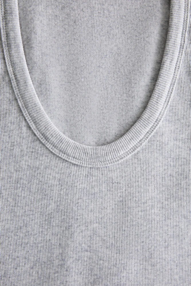 RIBBED COTTON TOP