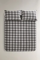 PLAID FLANNEL DUVET COVER