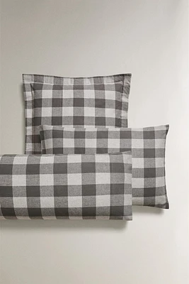 CHECK FLANNEL PILLOWCASE