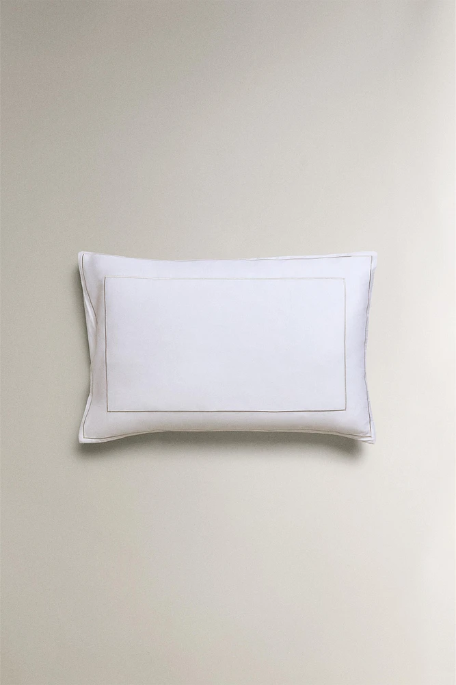 SATEEN PILLOWCASE WITH TRIM