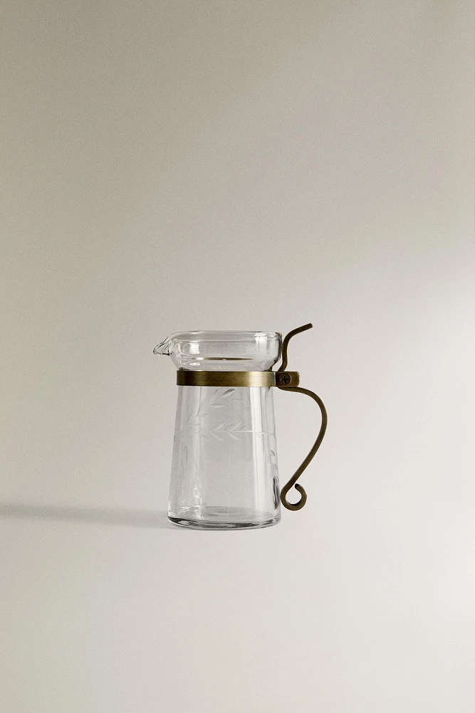 GLASS MILK PITCHER