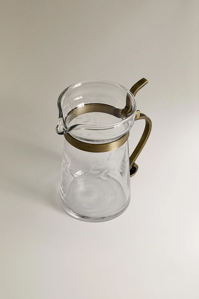 GLASS MILK PITCHER