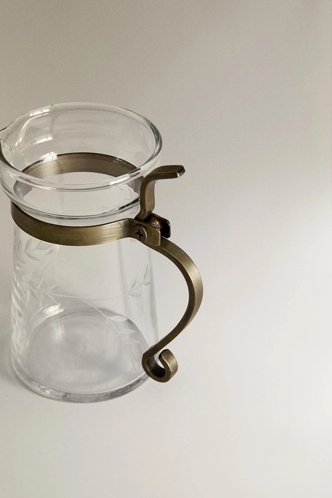 GLASS MILK PITCHER