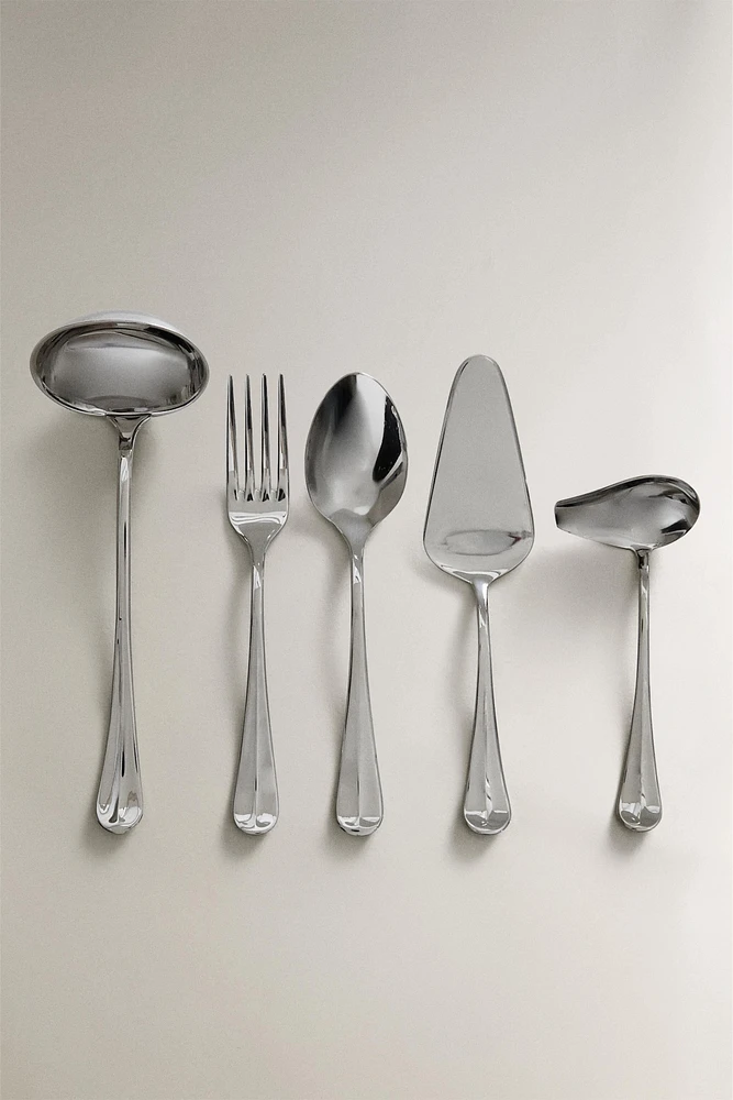 SILVER STEEL SERVING SPOON