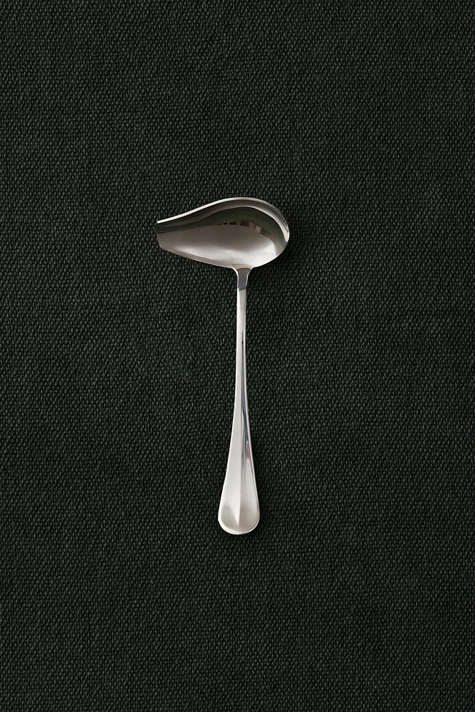 SILVER STEEL SAUCE SPOON