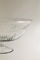 STRIPED GLASS SERVING DISH