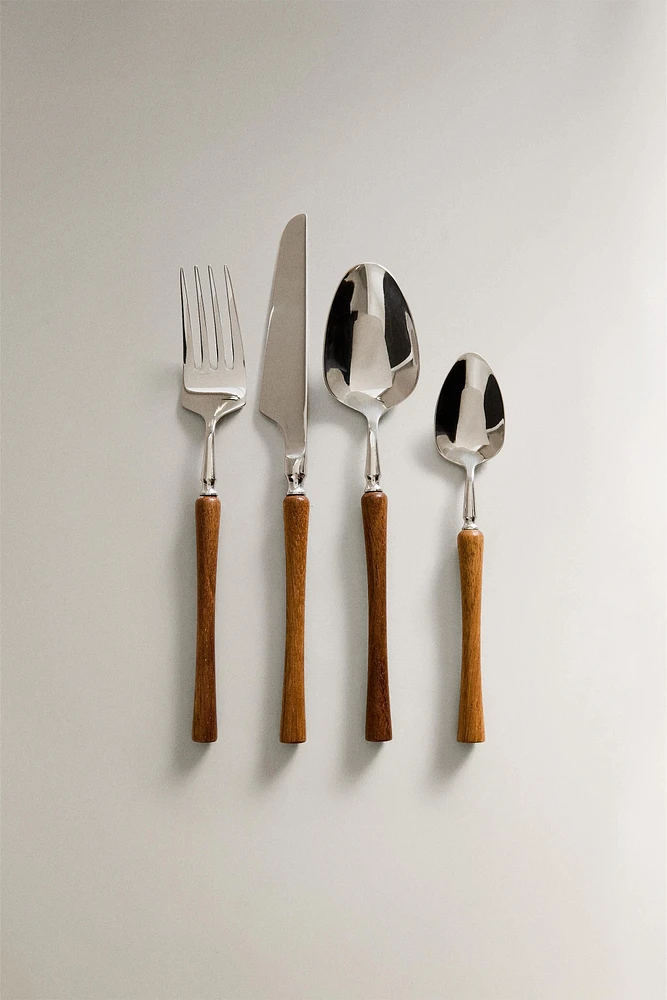 4-PIECE WOODEN FLATWARE SET