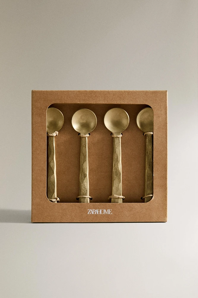 SET OF HAMMERED DESSERT SPOONS (SET OF 4)