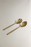 HAMMERED SALAD FLATWARE SET (SET OF 2)