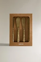 SET OF HAMMERED BUTTER KNIVES (SET OF 4)