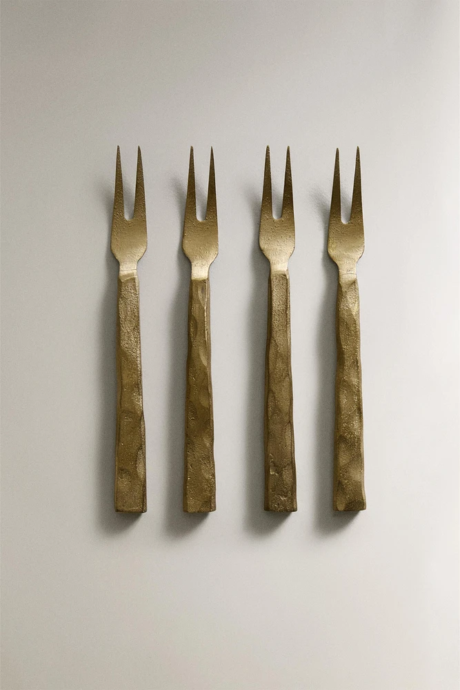 SET OF HAMMERED DESSERT FORKS (SET OF 4)