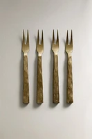 SET OF HAMMERED DESSERT FORKS (SET OF 4)