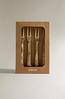 SET OF HAMMERED DESSERT FORKS (SET OF 4)