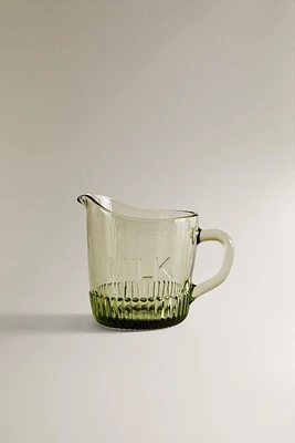 GLASS MILK PITCHER