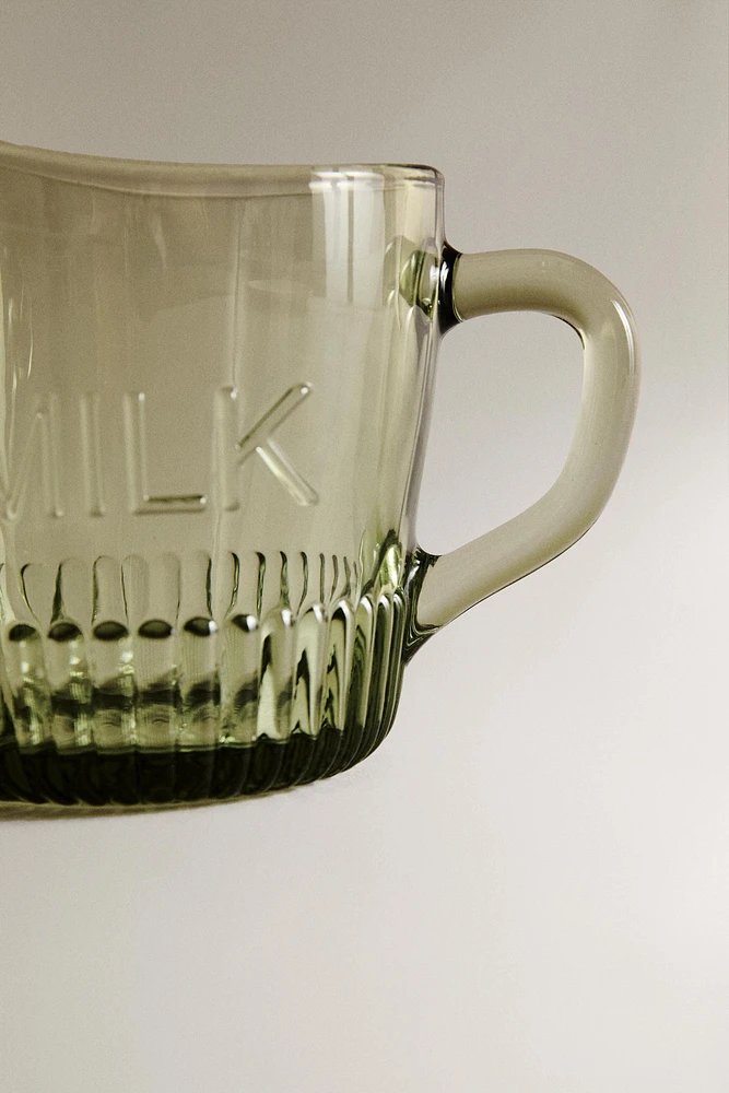 GLASS MILK PITCHER