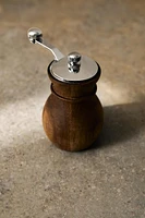 WOODEN PEPPER GRINDER WITH STEEL LID