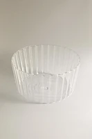 WAVY BOROSILICATE GLASS SALAD BOWL