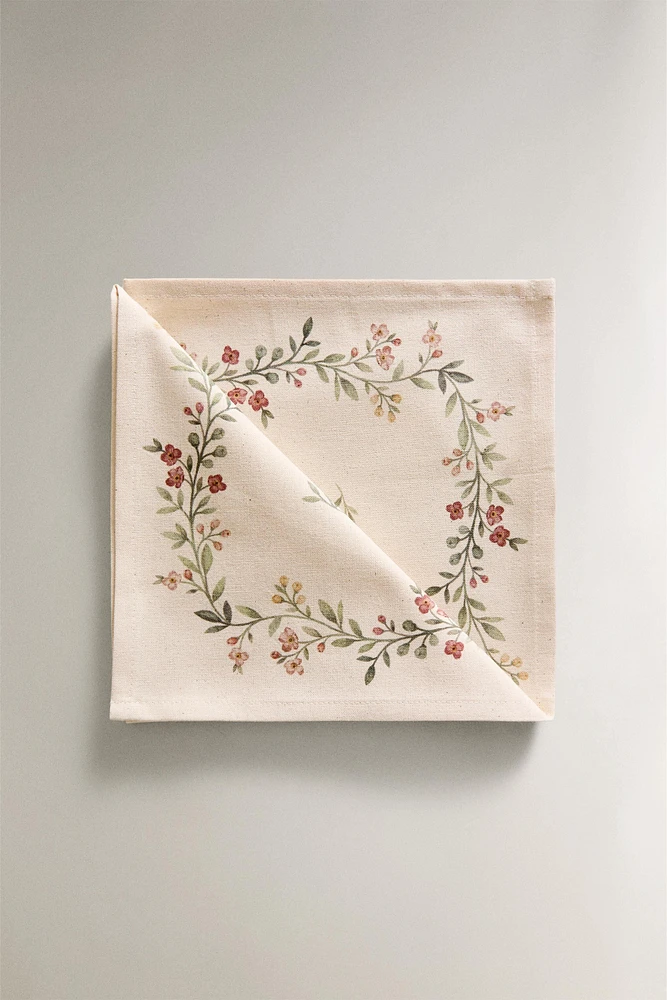 FLORAL PRINT NAPKIN (PACK OF 2)