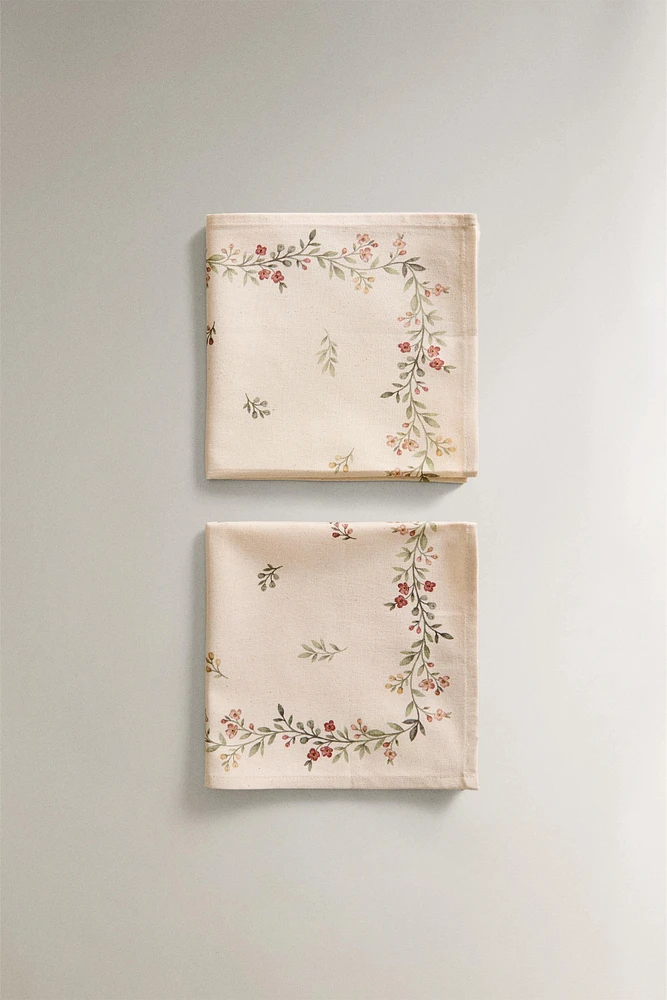 FLORAL PRINT NAPKIN (PACK OF 2)