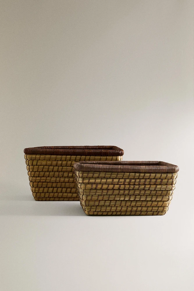 SQUARE WOVEN BASKET