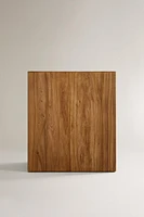 WOODEN CUBE SIDE TABLE