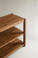 LONG WOODEN SHELVING UNIT