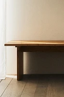 ELM WOOD BENCH WITH SHELVES