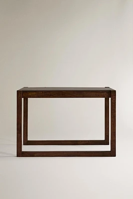 TABLE D’APPOINT BOIS CUIR GRAND FORMAT