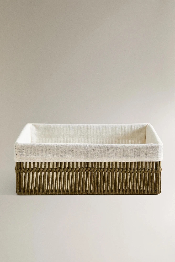 RECTANGULAR FABRIC INTERIOR BASKET