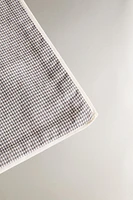 GINGHAM PRINT MINI CRIB SHEET SET