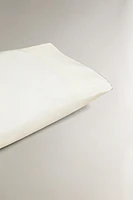 PILLOWCASE WITH EMBROIDERED TRIM