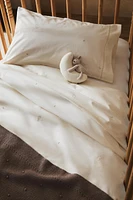 CHILDREN'S EMBROIDERED LITTLE MICE DUVET COVER