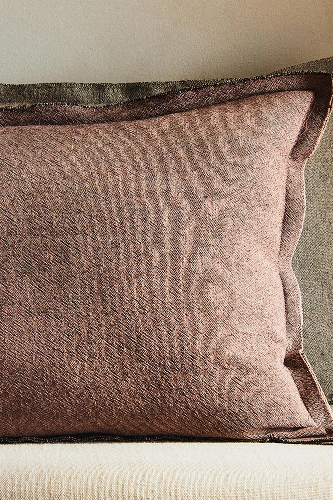 PLAIN COTTON THROW PILLOW COVER