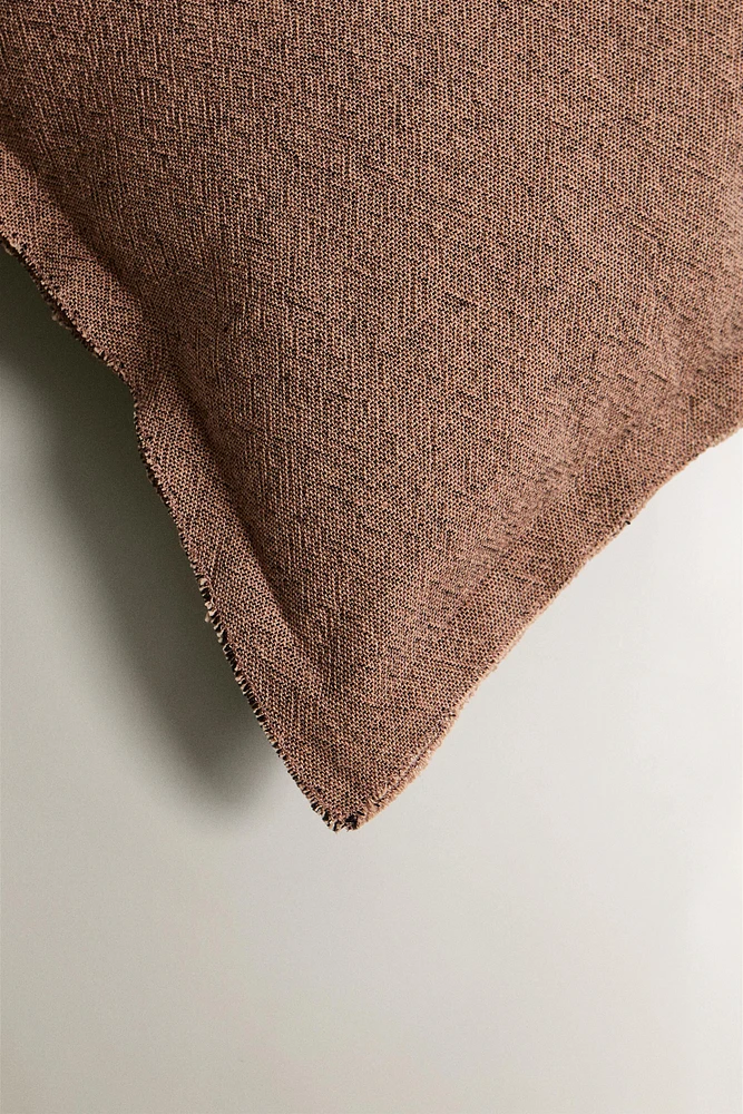 PLAIN COTTON THROW PILLOW COVER