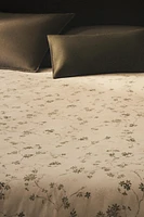 FLORAL PRINT SATEEN DUVET COVER