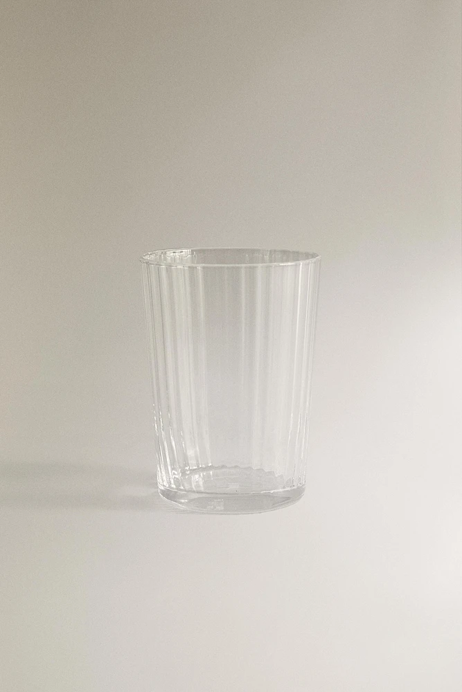 GLASS TUMBLER WITH LINES