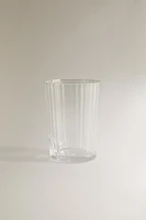 GLASS TUMBLER WITH LINES