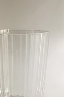 GLASS TUMBLER WITH LINES