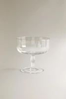 RAISED GLASS WITH GOLD RIM