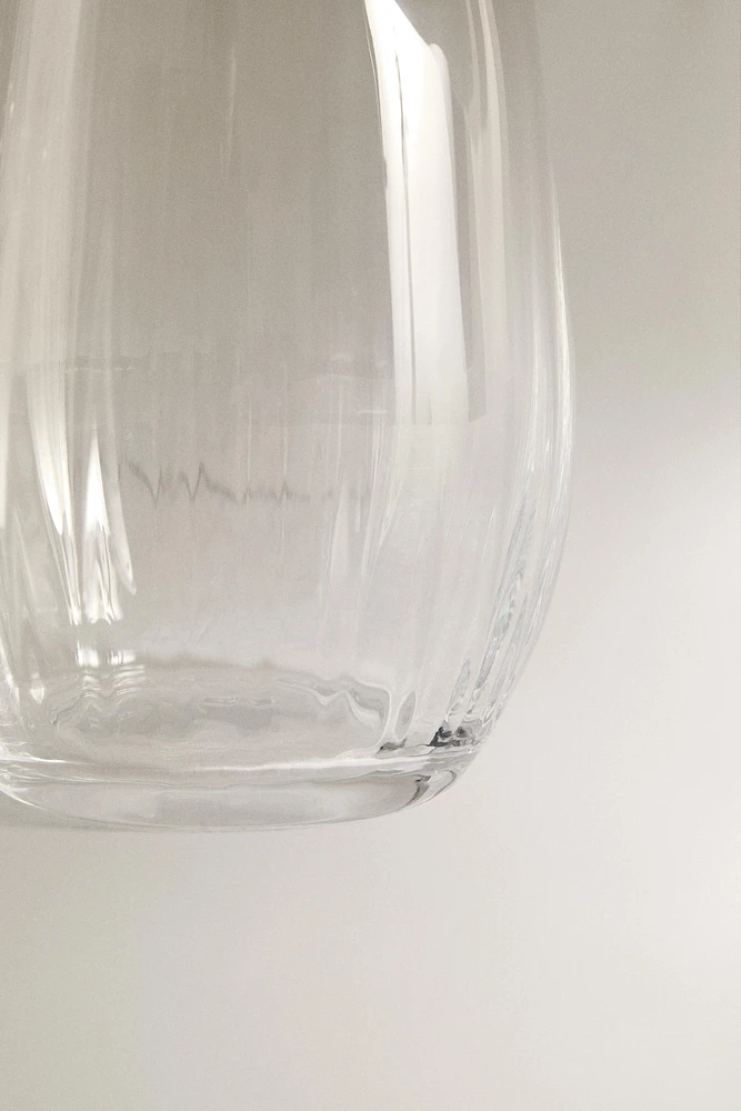 BOHEMIA CRYSTAL TUMBLER WITH LINES