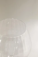 WAVY-EFFECT BOHEMIA CRYSTAL WINE GLASS