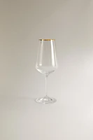 BOHEMIA CRYSTAL GLASS WITH A GOLDEN RIM