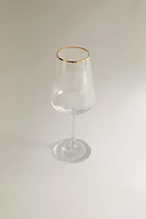 BOHEMIA CRYSTAL GLASS WITH A GOLDEN RIM