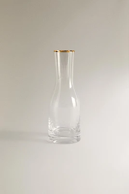 BOHEMIA CRYSTAL BOTTLE WITH A GOLDEN RIM