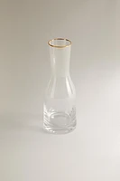 BOHEMIA CRYSTAL BOTTLE WITH A GOLDEN RIM